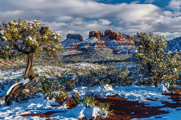 Wintry Cathedral Rock